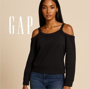 GAP Black Cold Shoulder Sweater Size Large